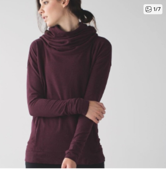 Lululemon Stress Less Hoodie Heathered Bordeaux Drama - Picture 1 of 8